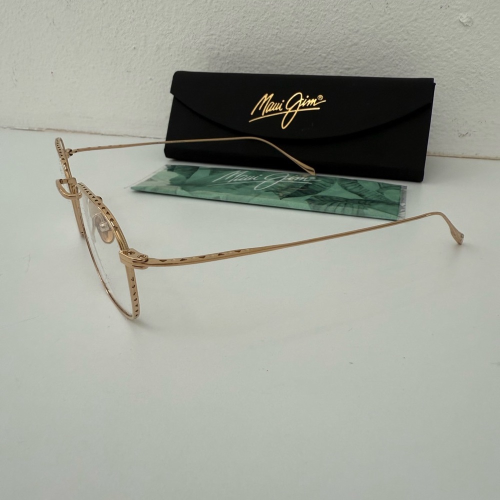 NEW Maui Designer Maui Jim Gold Optical RX Prescription Frame Eyeglasses - Picture 6 of 15
